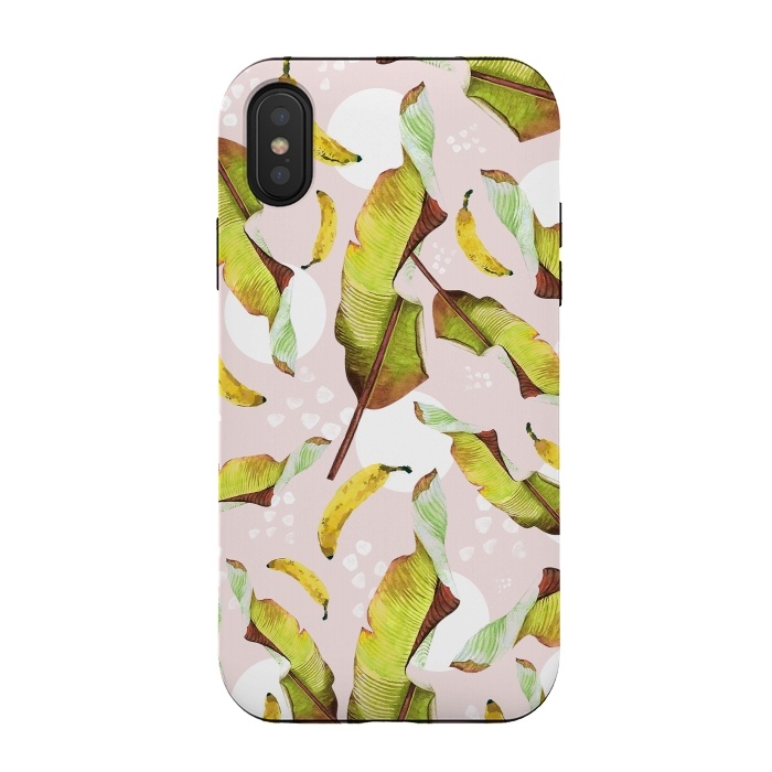 iPhone Xs / X StrongFit Banana leaf and bananas by Mmartabc