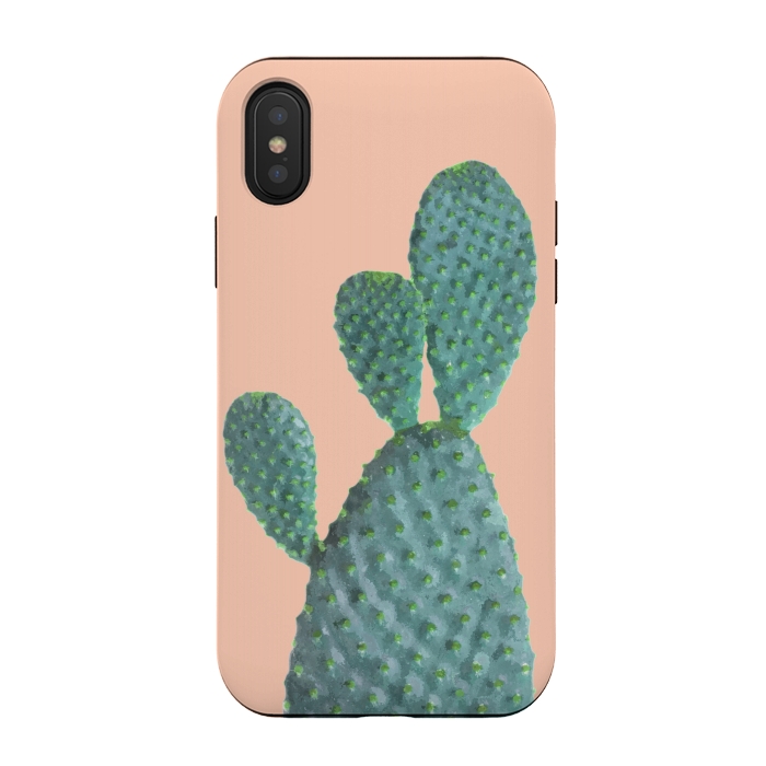 iPhone Xs / X StrongFit Cactus Watercolor by Alemi