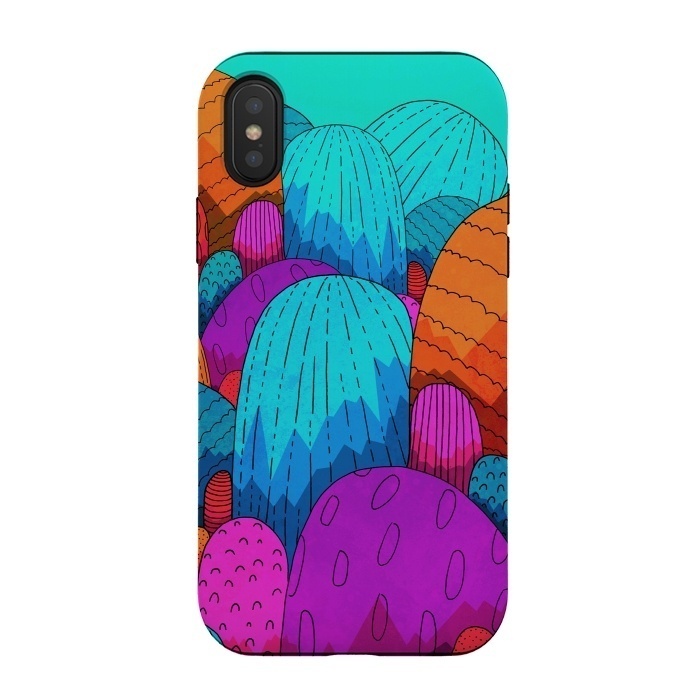 iPhone Xs / X StrongFit The vibrant hills of colour by Steve Wade (Swade)