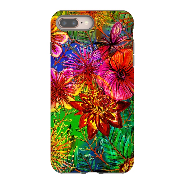 iPhone 7 plus StrongFit Colorful Flower Jungle by  Utart
