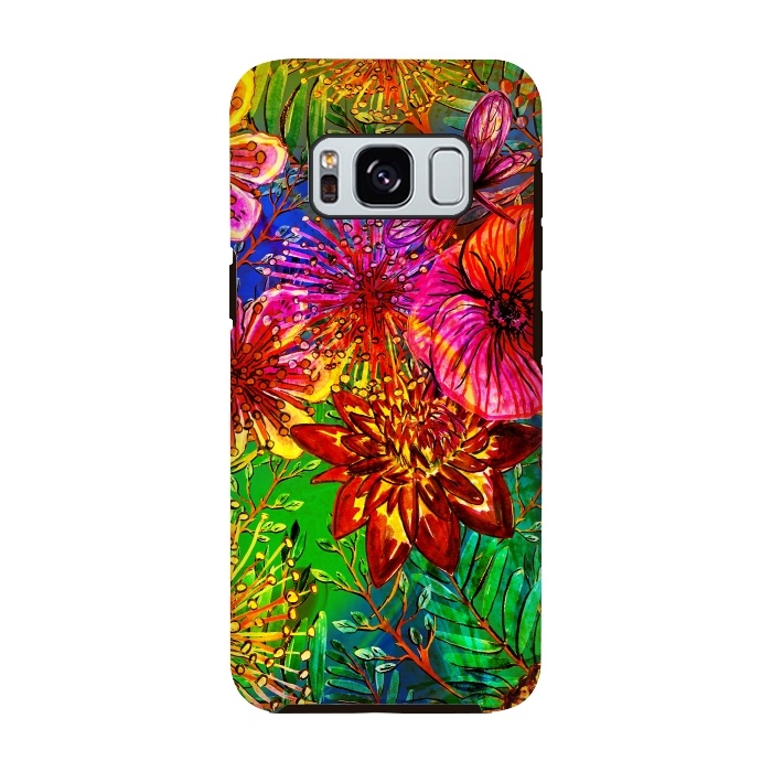 Galaxy S8 StrongFit Colorful Flower Jungle by  Utart