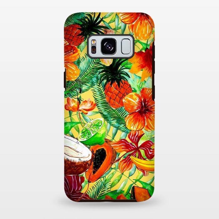 Galaxy S8 plus StrongFit Aloha Tropical Fruits and Flowers by  Utart