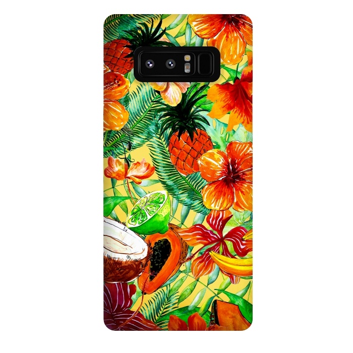 Galaxy Note 8 StrongFit Aloha Tropical Fruits and Flowers by  Utart