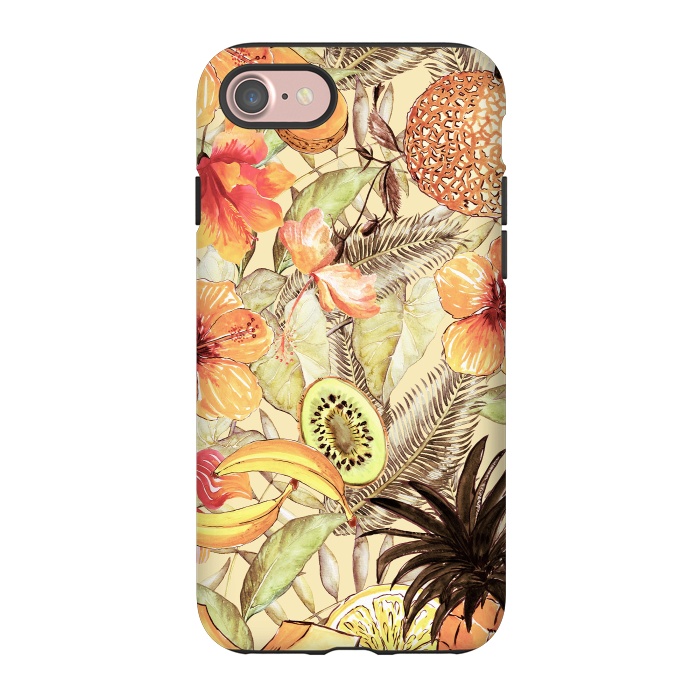 iPhone 7 StrongFit Aloha Retro Fruit and Flower Jungle by  Utart