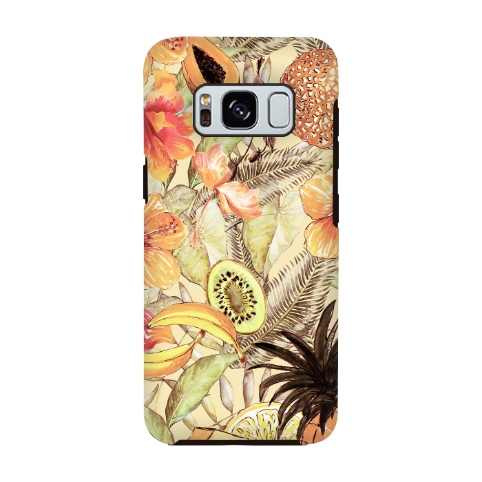 Galaxy S8 StrongFit Aloha Retro Fruit and Flower Jungle by  Utart