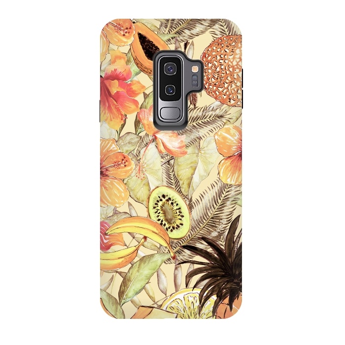 Galaxy S9 plus StrongFit Aloha Retro Fruit and Flower Jungle by  Utart