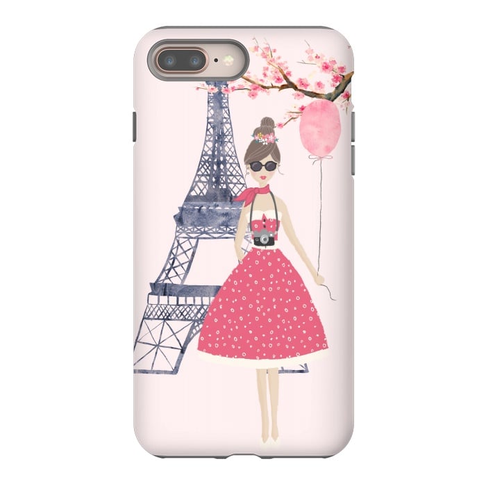 iPhone 7 plus StrongFit Trendy Girl in Spring in Paris by DaDo ART