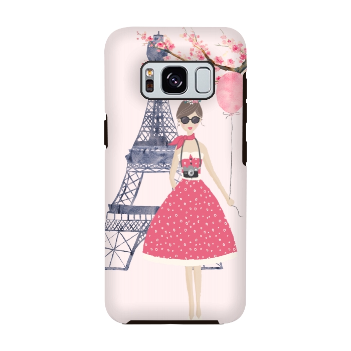 Galaxy S8 StrongFit Trendy Girl in Spring in Paris by DaDo ART