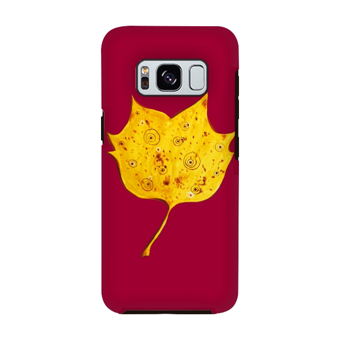 Galaxy S8 StrongFit Fancy Yellow Autumn Leaf by Boriana Giormova