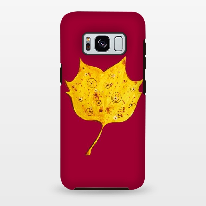 Galaxy S8 plus StrongFit Fancy Yellow Autumn Leaf by Boriana Giormova