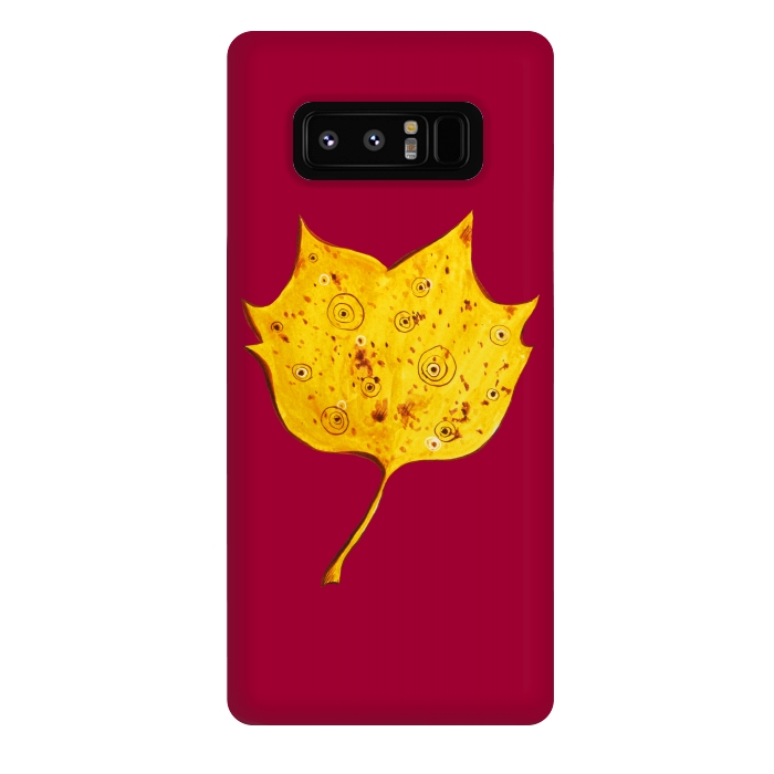 Galaxy Note 8 StrongFit Fancy Yellow Autumn Leaf by Boriana Giormova