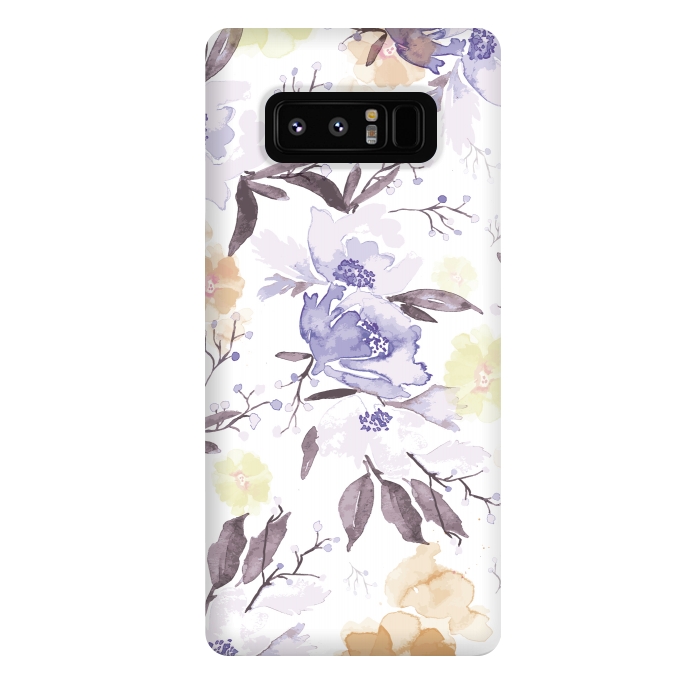 Galaxy Note 8 StrongFit My Garden Flowers (watercolor technique) by Bledi