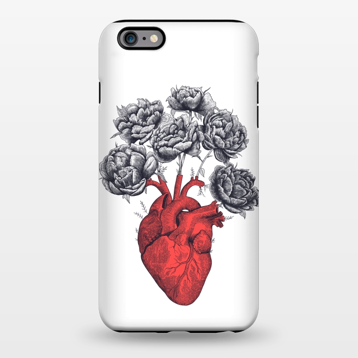 iPhone 6/6s plus StrongFit Heart with peonies by kodamorkovkart