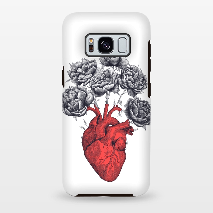 Galaxy S8 plus StrongFit Heart with peonies by kodamorkovkart