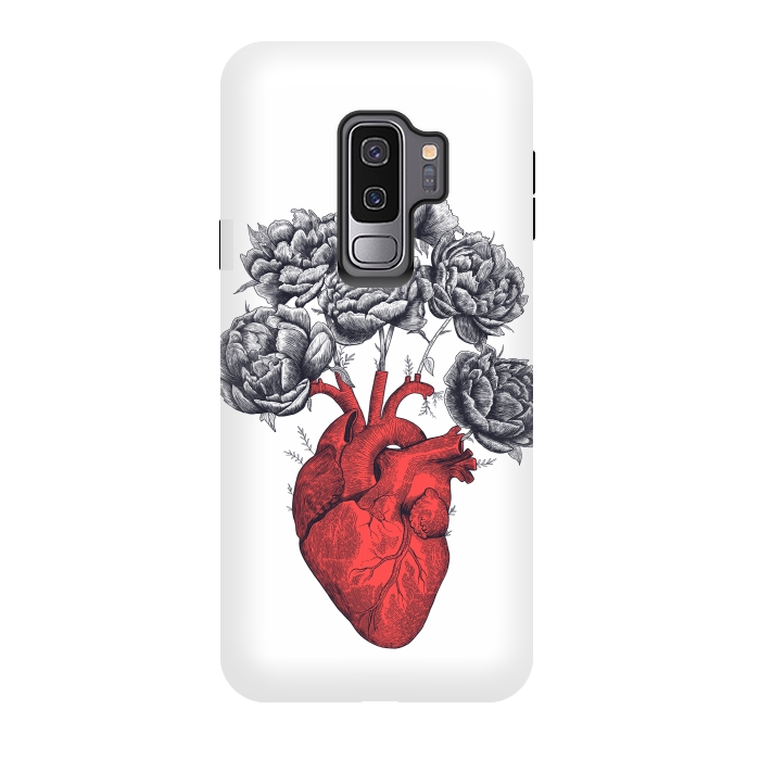 Galaxy S9 plus StrongFit Heart with peonies by kodamorkovkart