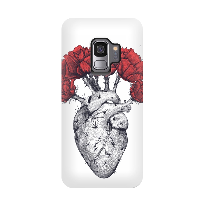 Galaxy S9 StrongFit Cactus heart by kodamorkovkart