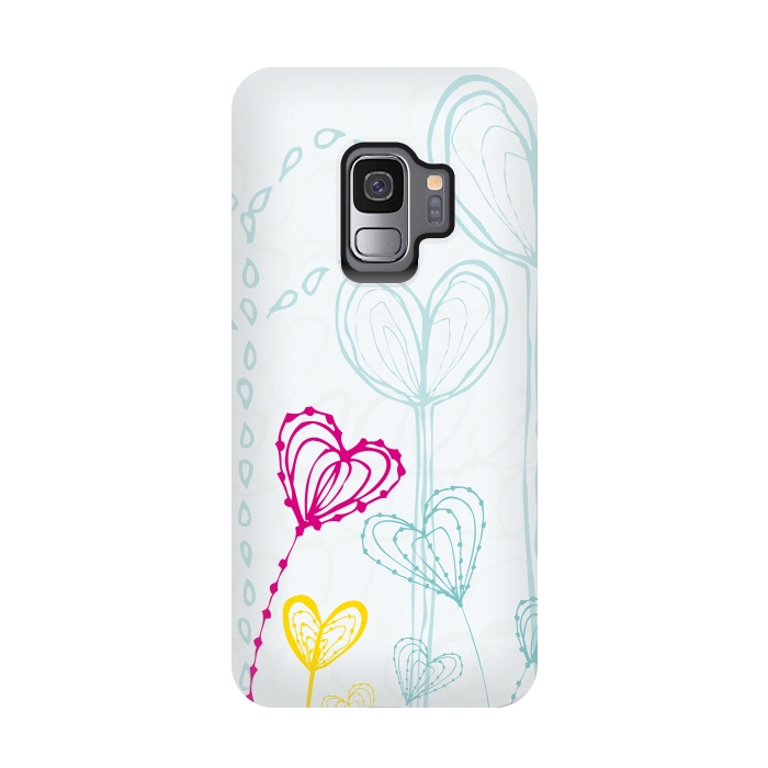 Galaxy S9 StrongFit Love Garden  White by MaJoBV