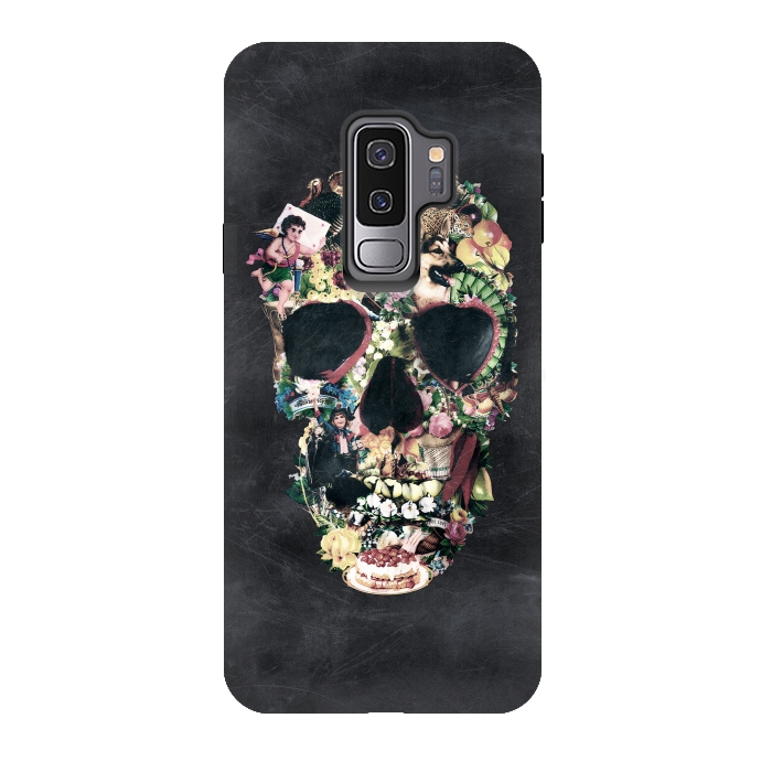 Galaxy S9 plus StrongFit Vintage Skull by Ali Gulec