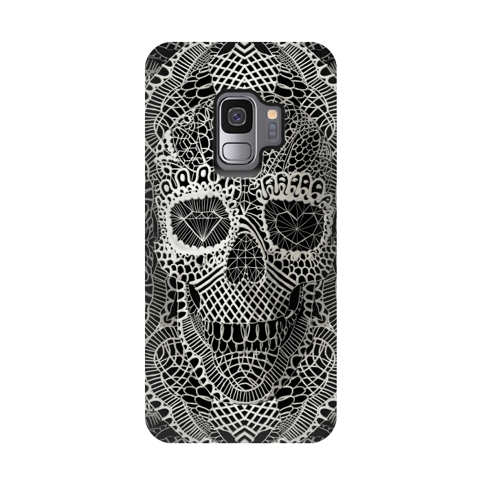 Galaxy S9 StrongFit Lace Skull by Ali Gulec