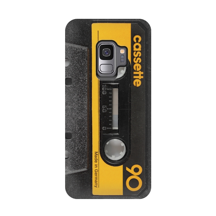 Galaxy S9 StrongFit CASSETTE YELLOW by Diego Tirigall