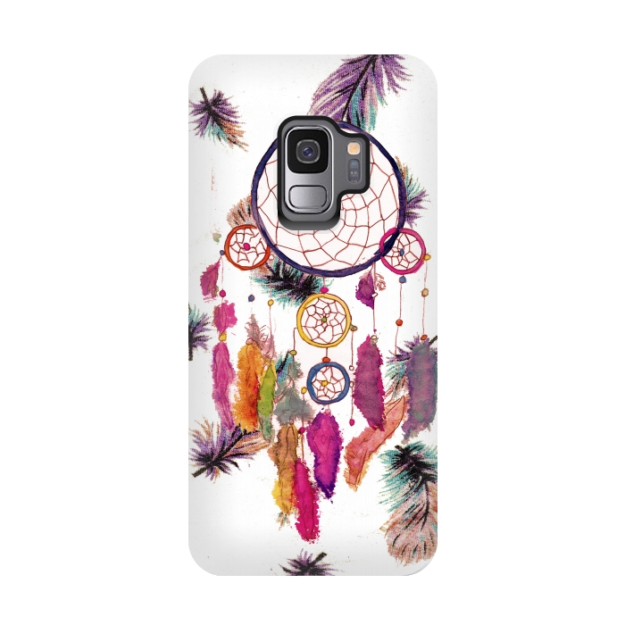Galaxy S9 StrongFit Dreamcatcher and Feather Pattern by Girly Trend