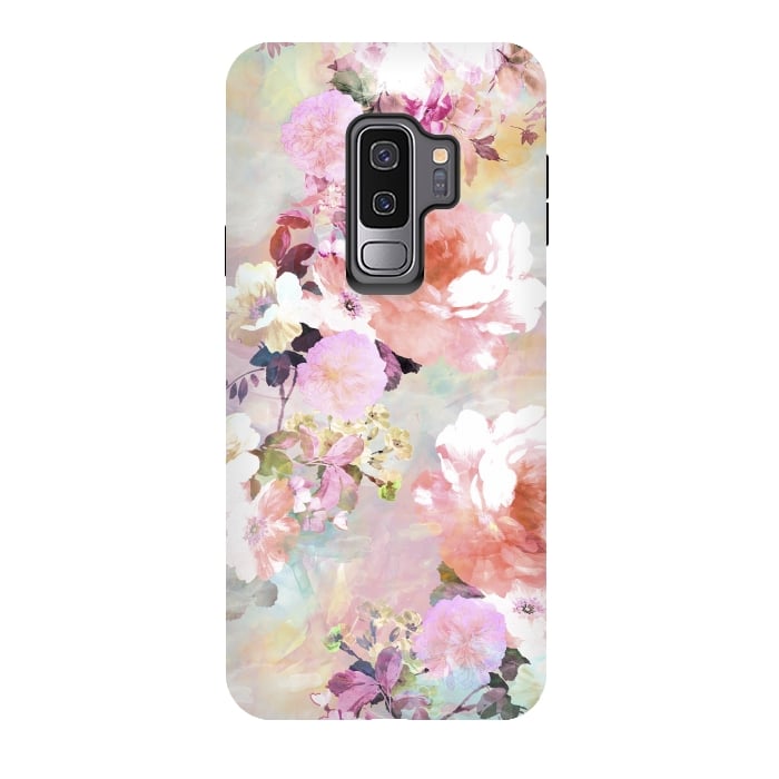 Galaxy S9 plus StrongFit Watercolor Flowers by Girly Trend