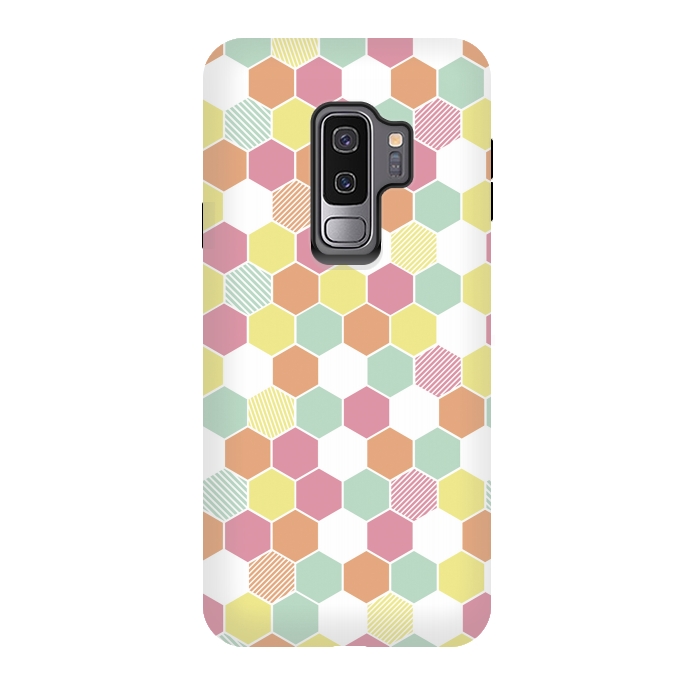 Galaxy S9 plus StrongFit Geo Hex by Alice Perry Designs