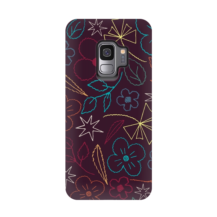 Galaxy S9 StrongFit StitchGarden by Dunia Nalu