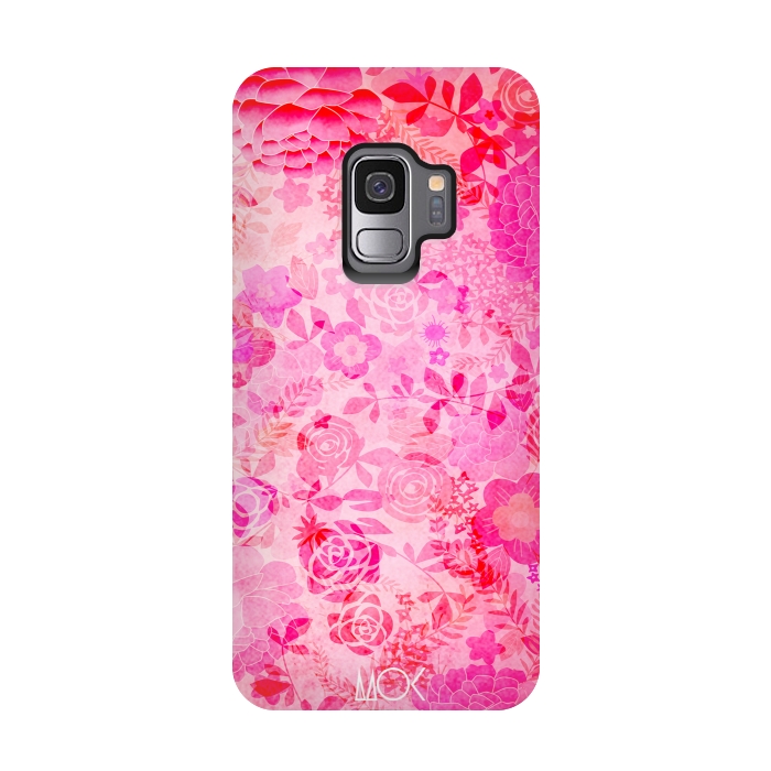 Galaxy S9 StrongFit Rose Floral by M.O.K.