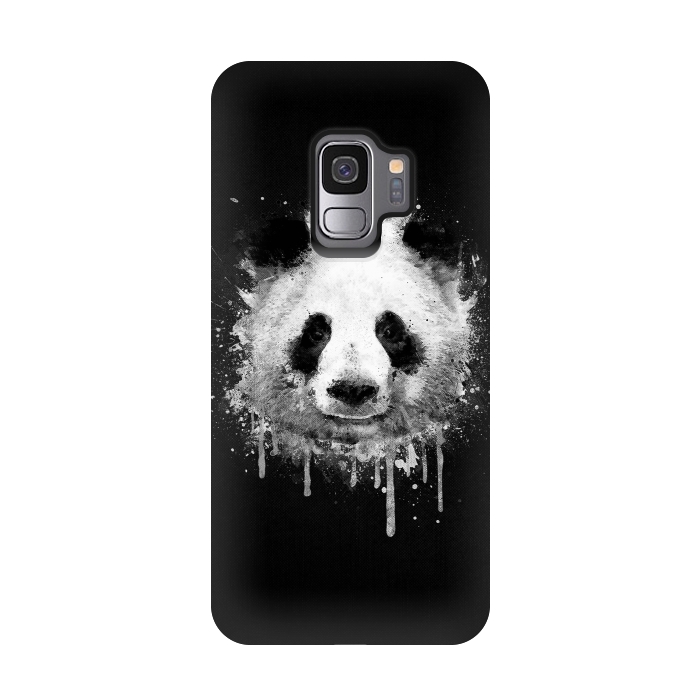 Galaxy S9 StrongFit Panda Portrait in Black White by Philipp Rietz