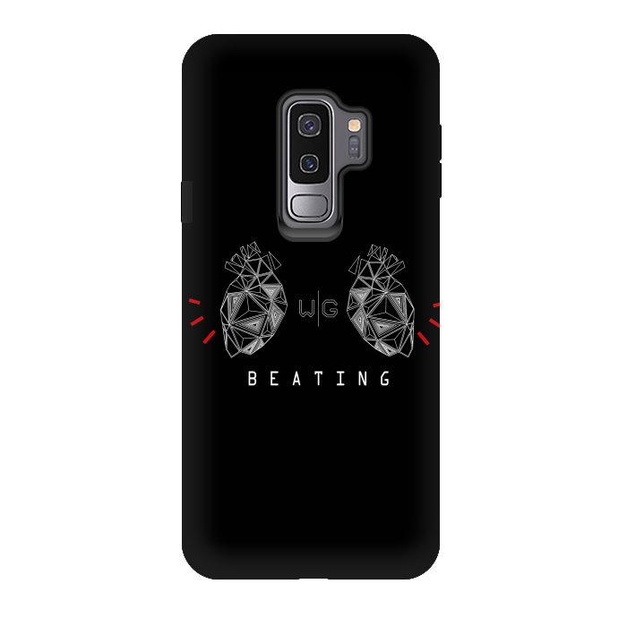 Galaxy S9 plus StrongFit Hearts Black Capicúa by W-Geometrics