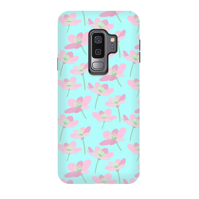 Galaxy S9 plus StrongFit Pastel Floral by Leska Hamaty