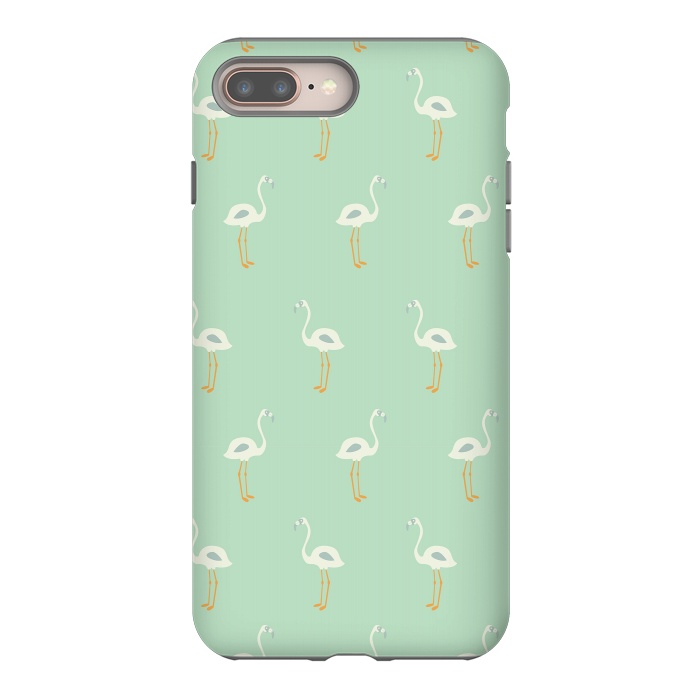 iPhone 7 plus StrongFit Flamingo Mint Pattern 005 by Jelena Obradovic