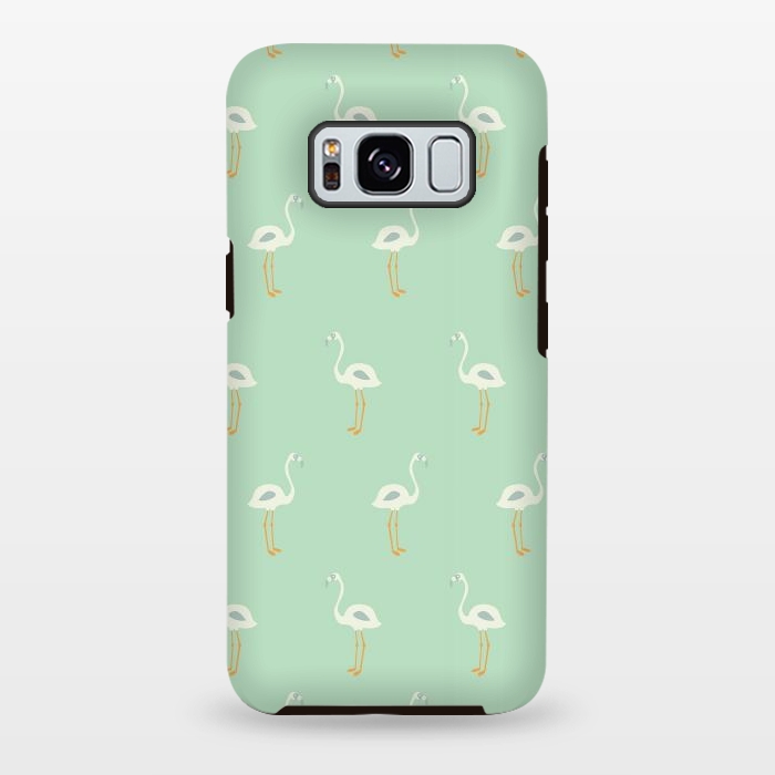 Galaxy S8 plus StrongFit Flamingo Mint Pattern 005 by Jelena Obradovic