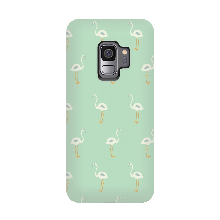 Galaxy S9 StrongFit Flamingo Mint Pattern 005 by Jelena Obradovic
