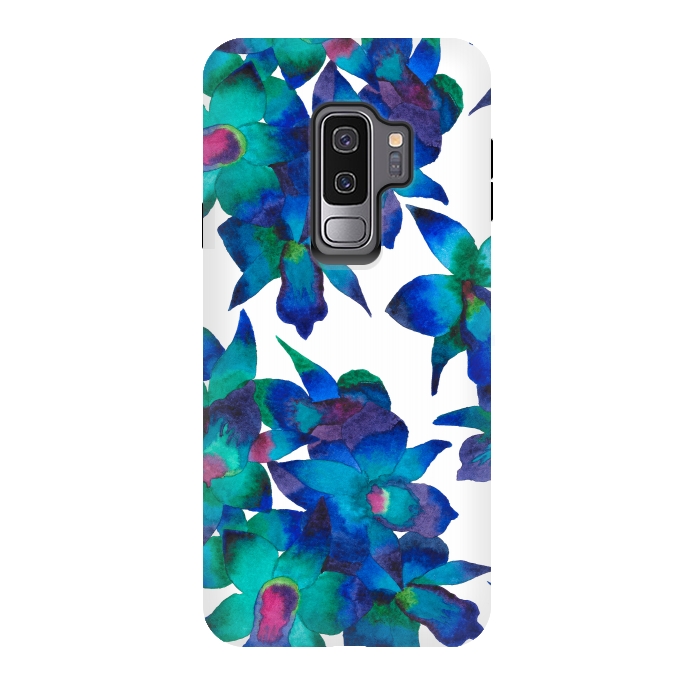 Galaxy S9 plus StrongFit Oceanic Orchid Fascination by Amaya Brydon