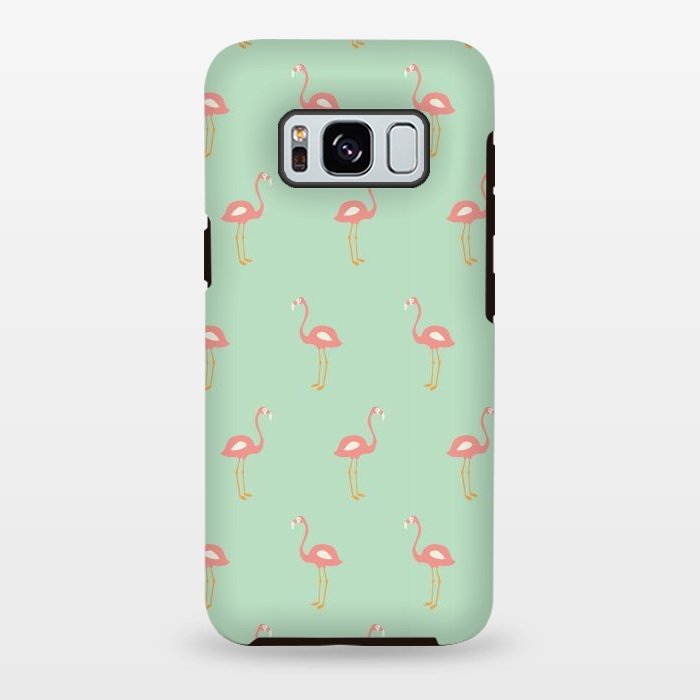 Galaxy S8 plus StrongFit Flamingo Mint Pattern 009 by Jelena Obradovic