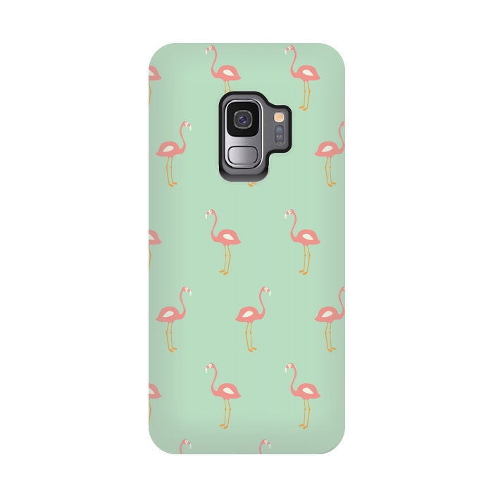 Galaxy S9 StrongFit Flamingo Mint Pattern 009 by Jelena Obradovic