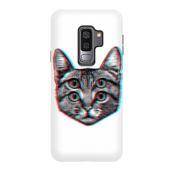 Galaxy S9 plus StrongFit 3D Cat by Mitxel Gonzalez