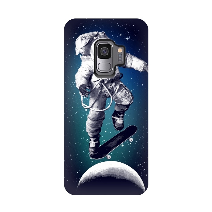 Galaxy S9 StrongFit Skateboarding astronaut by Mitxel Gonzalez