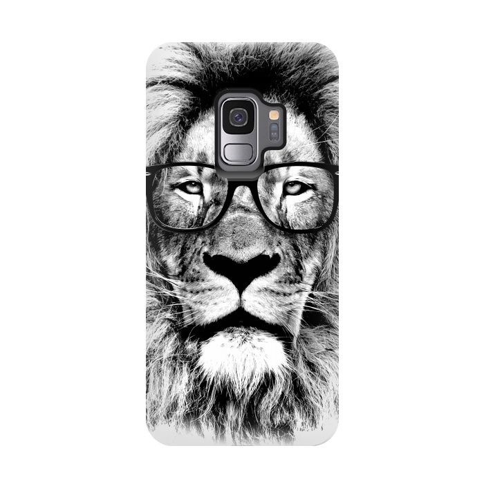 Galaxy S9 StrongFit The King Lion of The Library by Mitxel Gonzalez