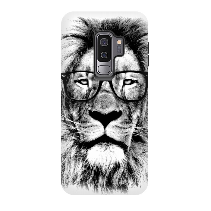Galaxy S9 plus StrongFit The King Lion of The Library by Mitxel Gonzalez