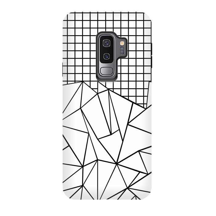 Galaxy S9 plus StrongFit AB Grid White by Project M