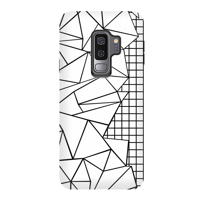 Galaxy S9 plus StrongFit AB Side Grid White by Project M