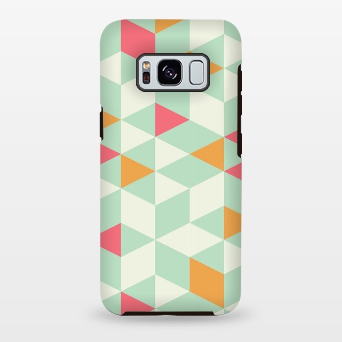 Galaxy S8 plus StrongFit Geometric Mint Pattern 014 by Jelena Obradovic