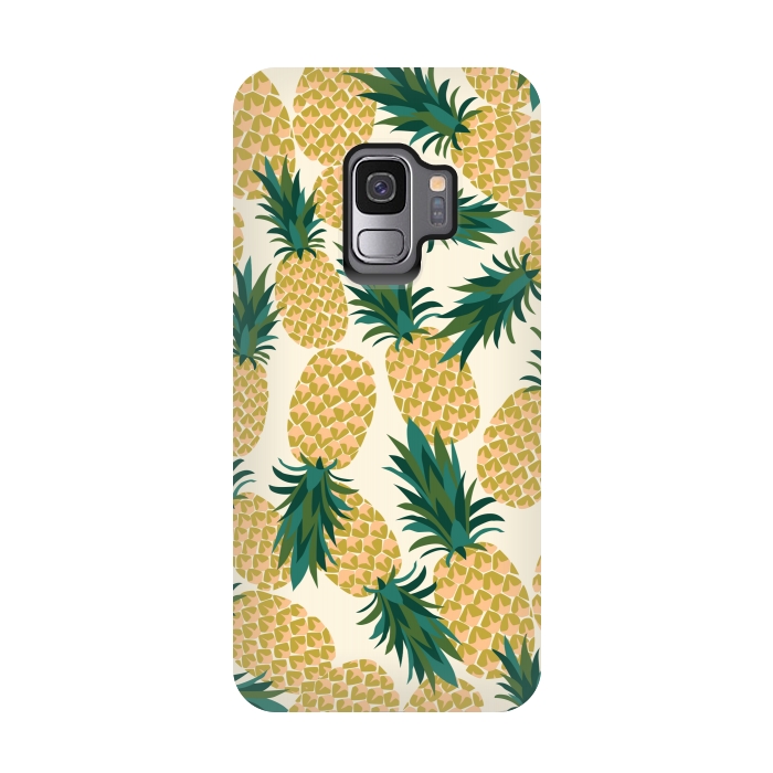 Galaxy S9 StrongFit Pineapples by Laura Grant