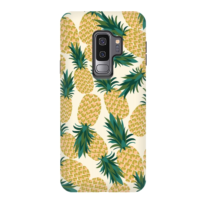 Galaxy S9 plus StrongFit Pineapples by Laura Grant