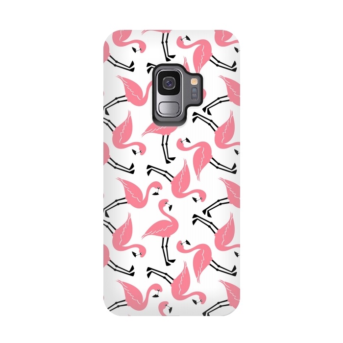 Galaxy S9 StrongFit Flamingos by Martina