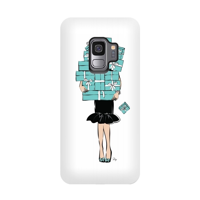 Galaxy S9 StrongFit Tiffany's Box Girl by Martina