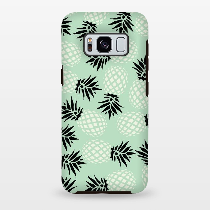 Galaxy S8 plus StrongFit Pineapple Mint Pattern 023 by Jelena Obradovic
